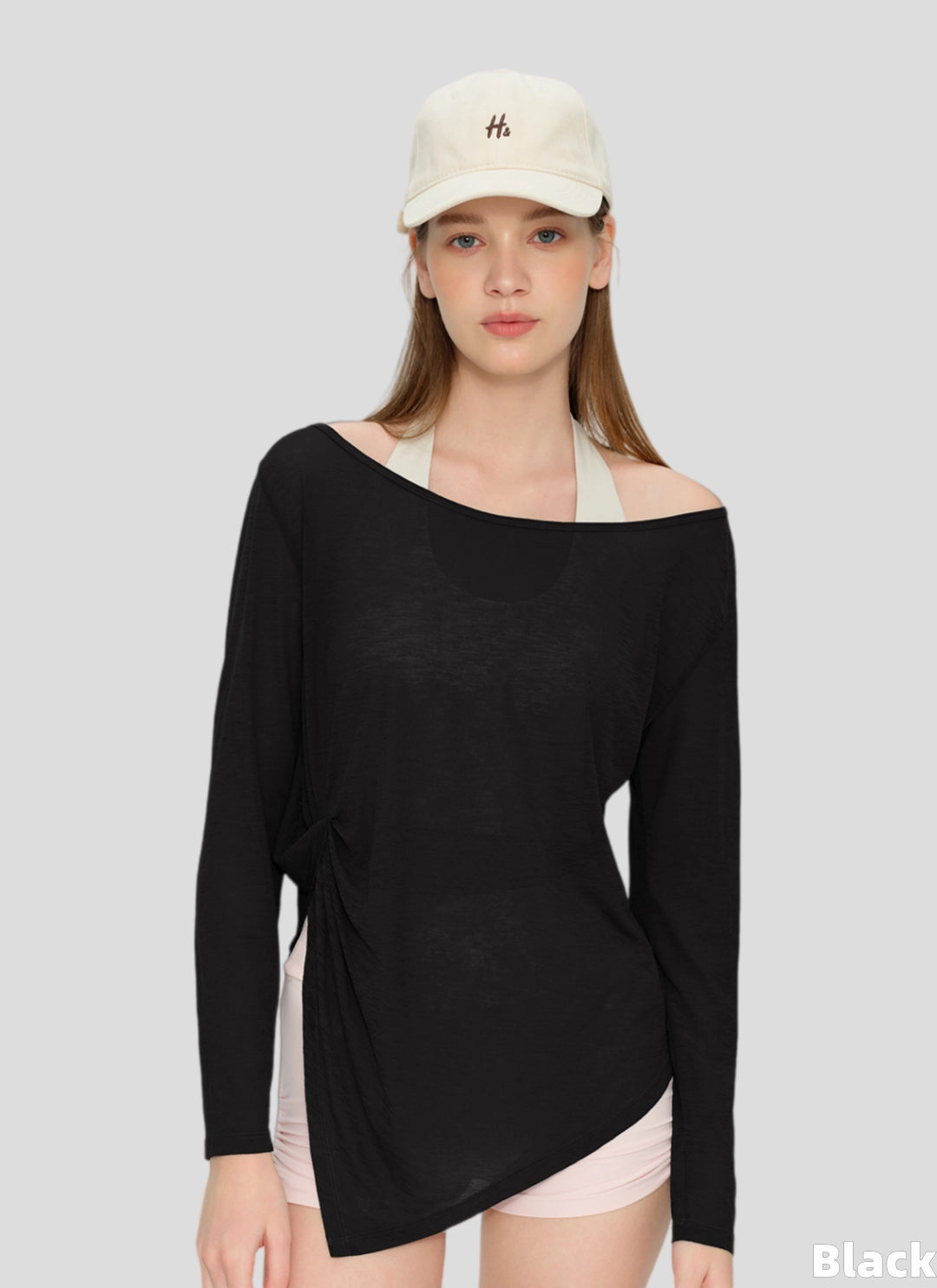 LuneFlow TCX42002 – Hauts de yoga sans couture en gros pour femmes – T-shirts de sport à manches longues respirants effet seconde peau pour le fitness et la course à pied
