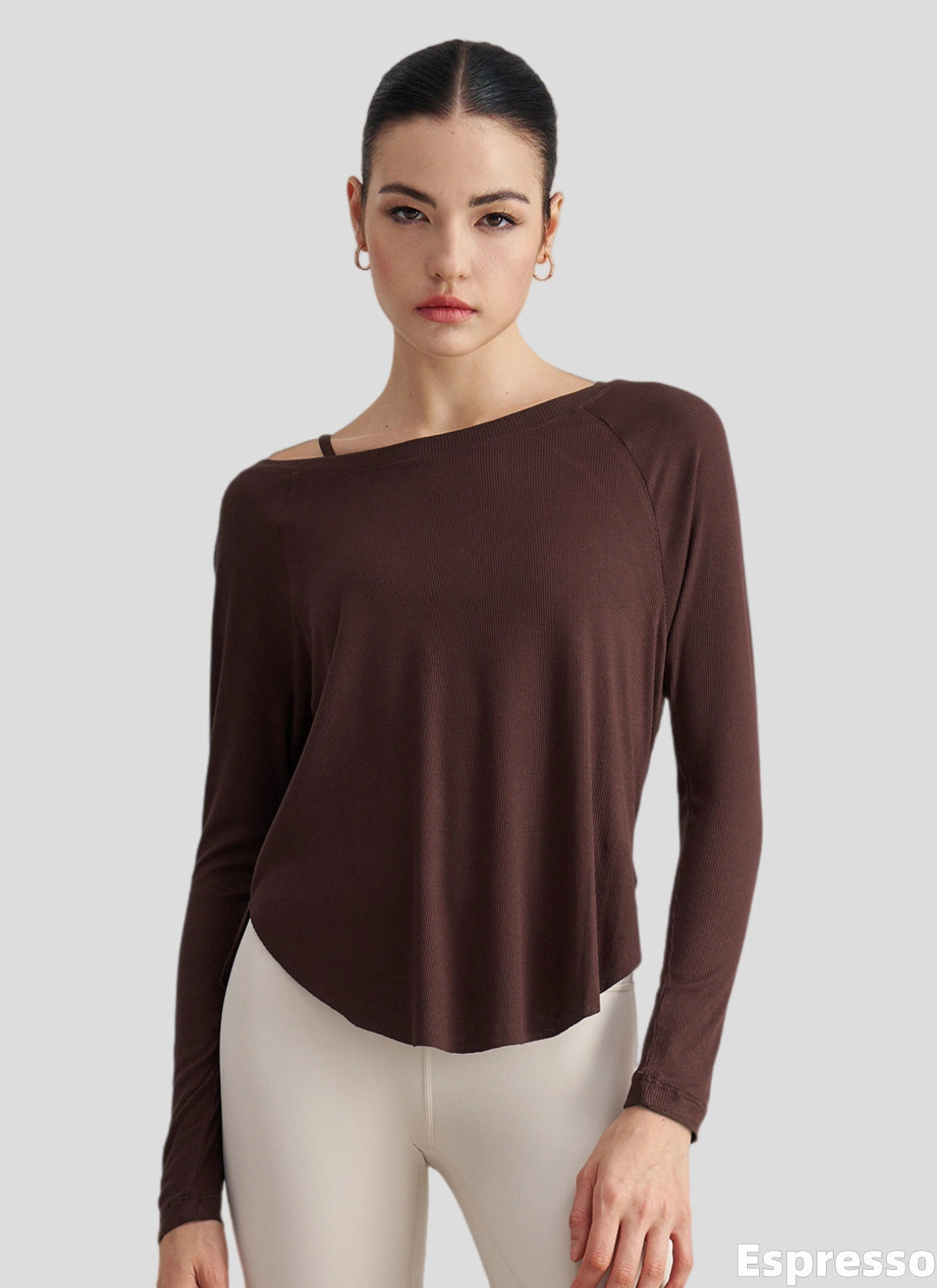 LuneFlow TCX42002 – Hauts de yoga sans couture en gros pour femmes – T-shirts de sport à manches longues respirants effet seconde peau pour le fitness et la course à pied