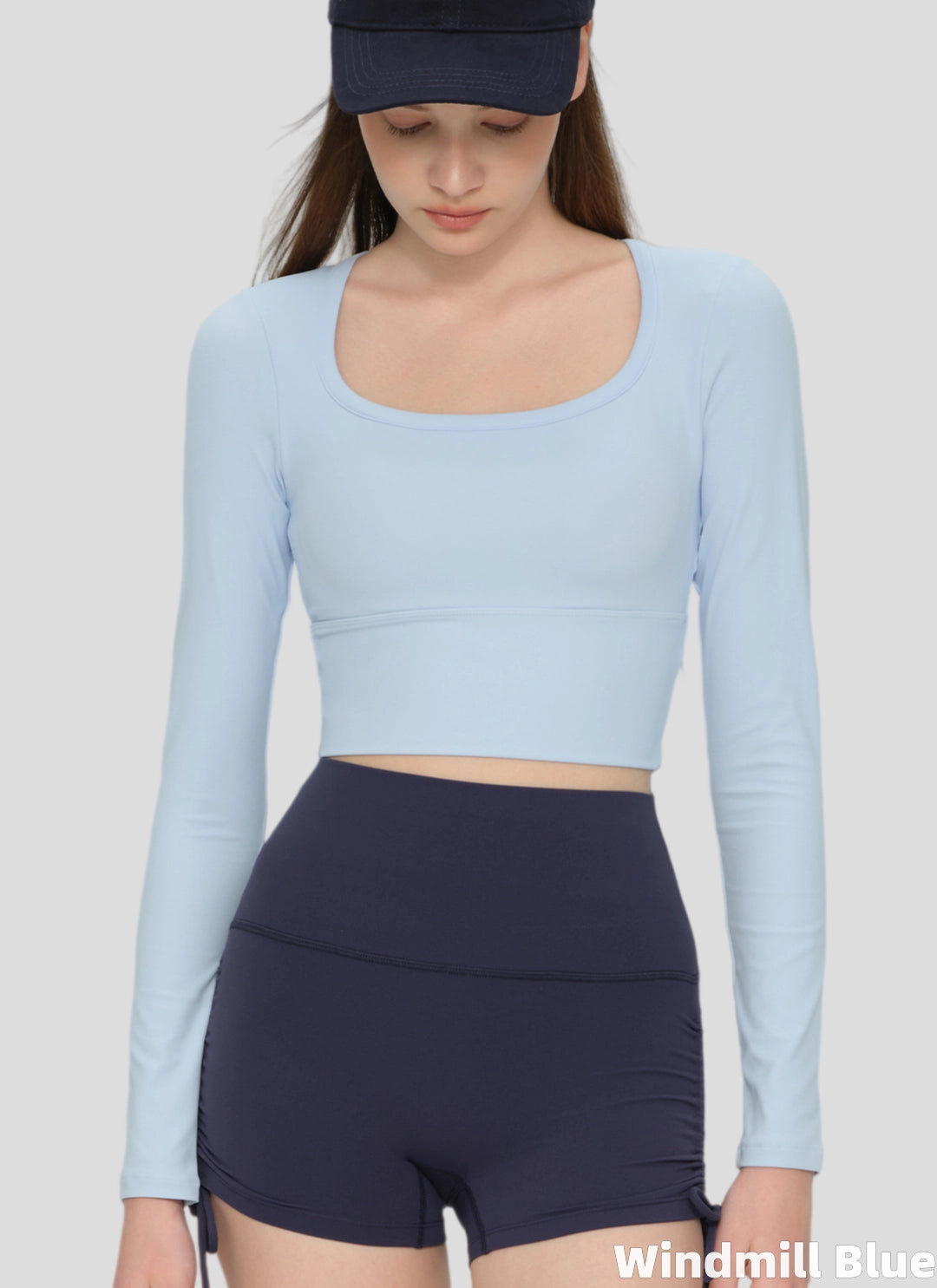 LuneFlow TCX42002 – Hauts de yoga sans couture en gros pour femmes – T-shirts de sport à manches longues respirants effet seconde peau pour le fitness et la course à pied