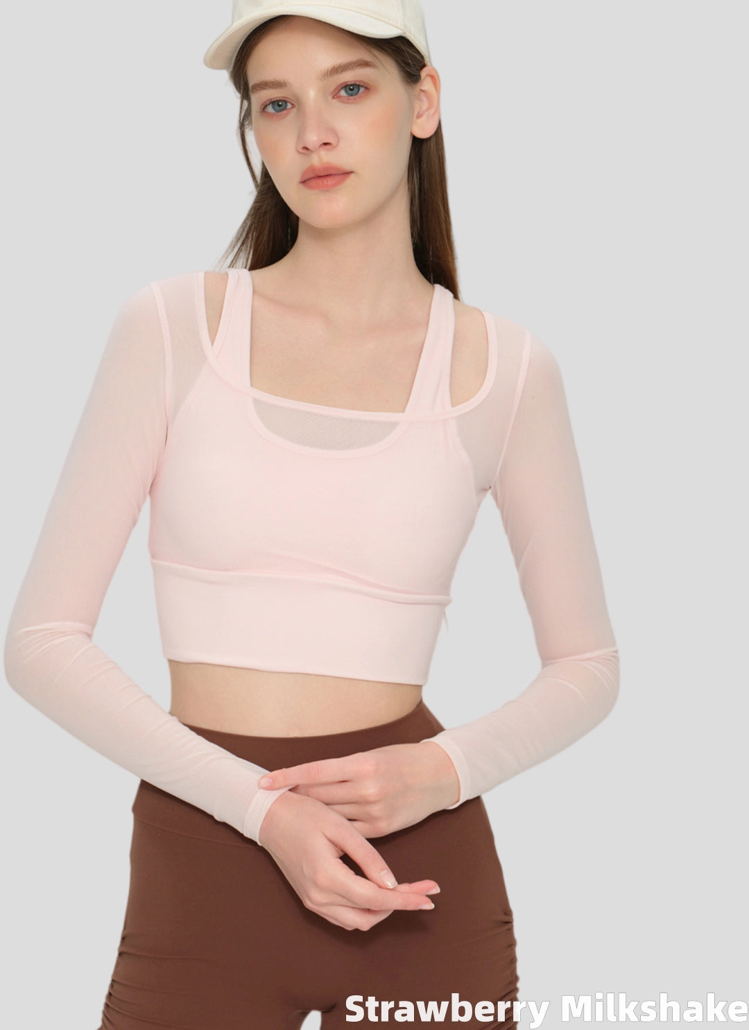 LuneFlow TCX42002 – Hauts de yoga sans couture en gros pour femmes – T-shirts de sport à manches longues respirants effet seconde peau pour le fitness et la course à pied