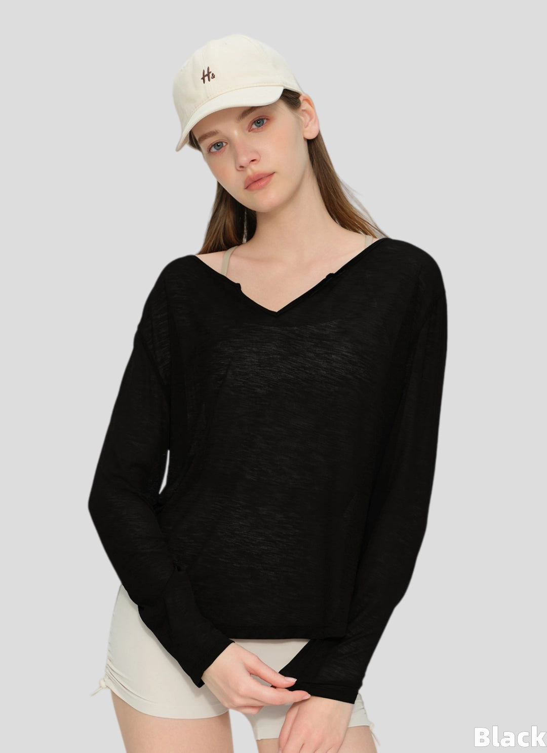 LuneFlow TCX42002 – Hauts de yoga sans couture en gros pour femmes – T-shirts de sport à manches longues respirants effet seconde peau pour le fitness et la course à pied