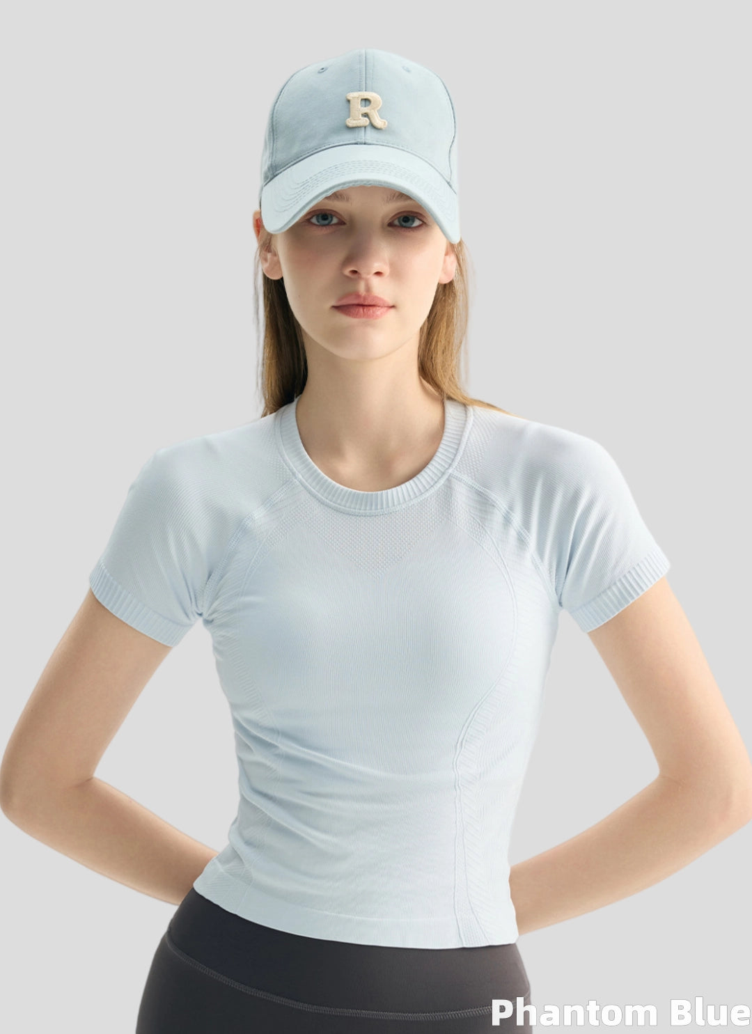 LuneFlow TCX42002 – Hauts de yoga sans couture en gros pour femmes – T-shirts de sport à manches longues respirants effet seconde peau pour le fitness et la course à pied