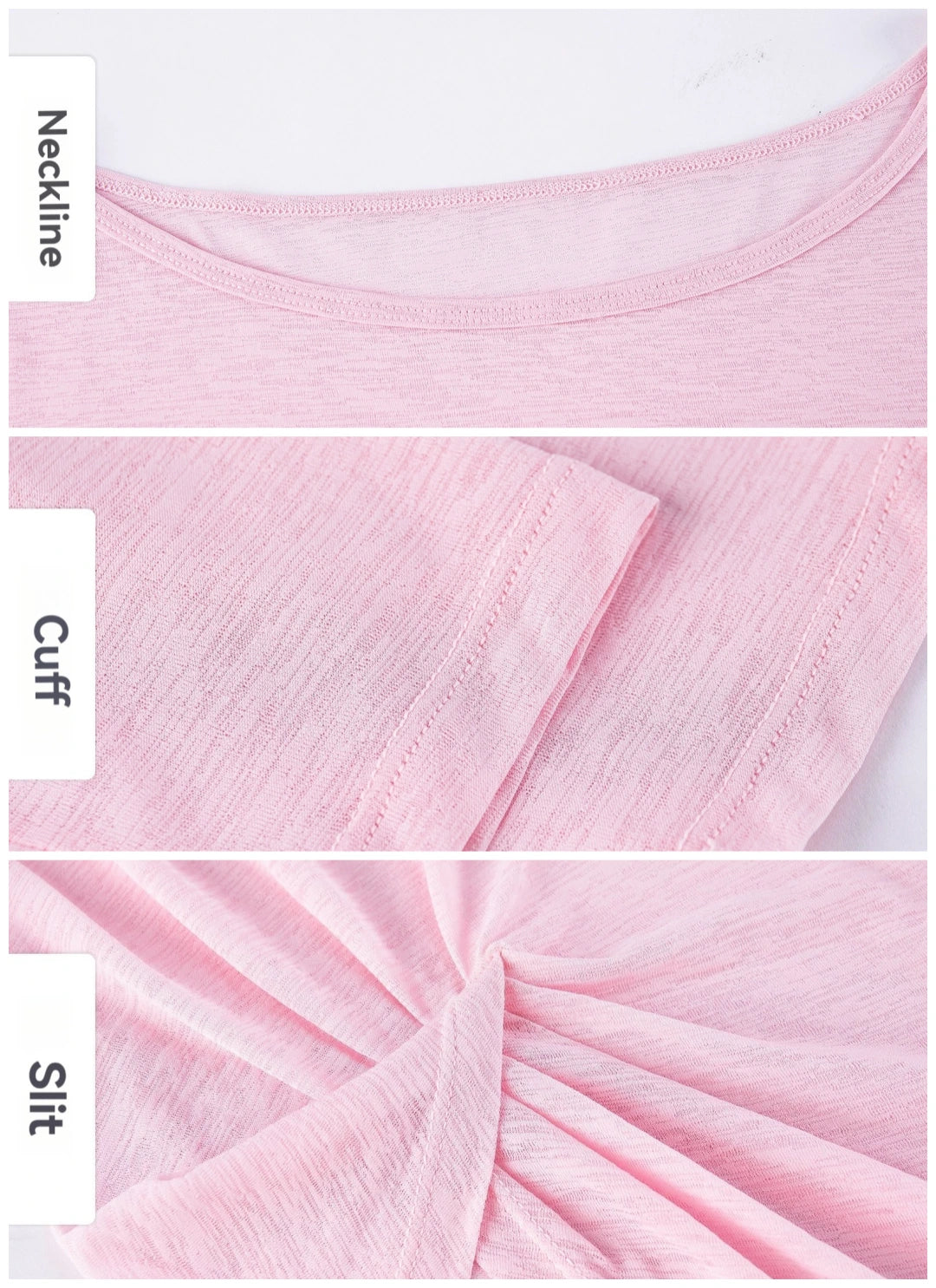 LuneFlow TCX42002 – Hauts de yoga sans couture en gros pour femmes – T-shirts de sport à manches longues respirants effet seconde peau pour le fitness et la course à pied