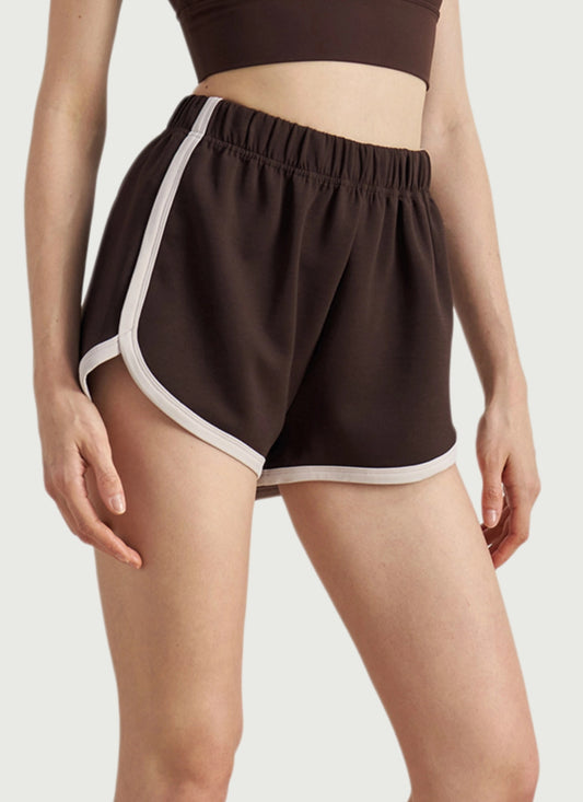 Retro Elastic Waist Yoga Running Shorts TDK52024